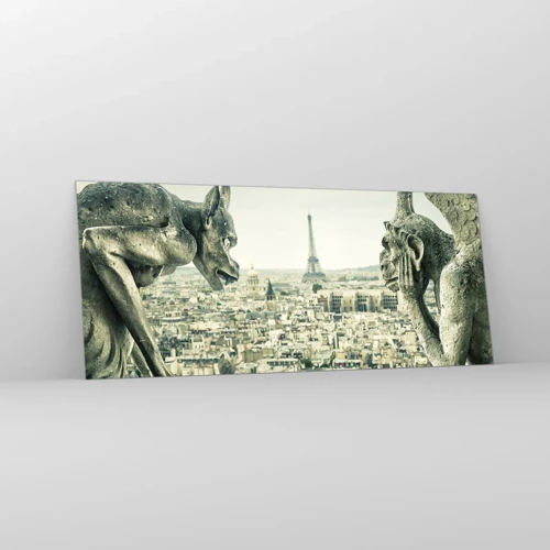 Obraz na skle - Pařížské povídání - 120x50 cm