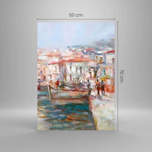 Obraz na skle - Pastelová dovolená - 50x70 cm