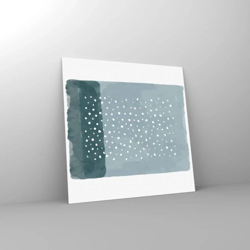 Obraz na skle - Pěstováno na modři - 60x60 cm