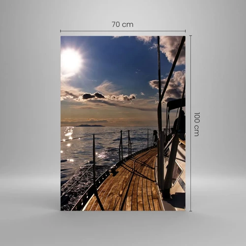 Obraz na skle - Plavba směrem ke slunci - 70x100 cm