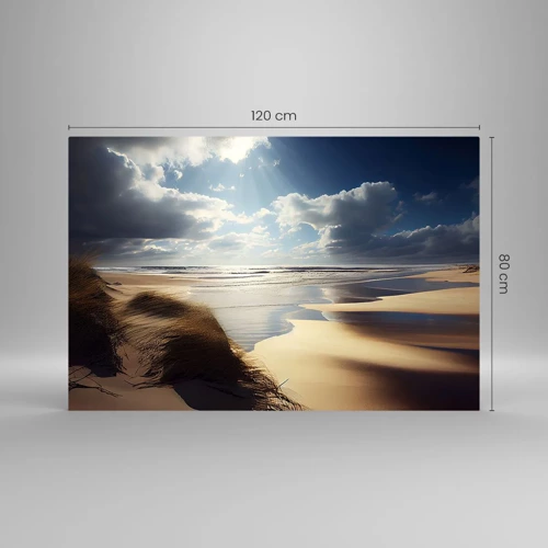 Obraz na skle - Pláž, divoká pláž - 120x80 cm