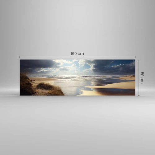 Obraz na skle - Pláž, divoká pláž - 160x50 cm