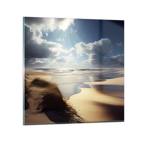 Obraz na skle - Pláž, divoká pláž - 40x40 cm