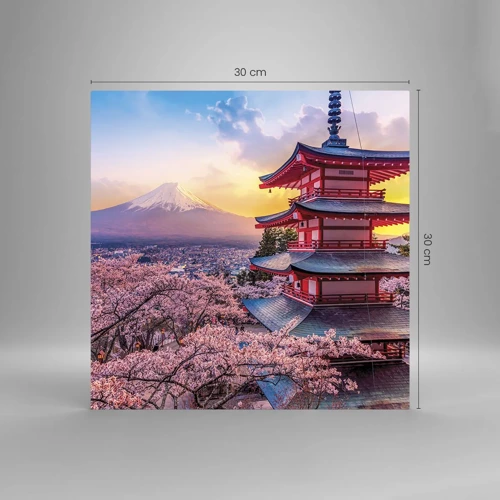 Obraz na skle - Podstata japonského ducha - 30x30 cm