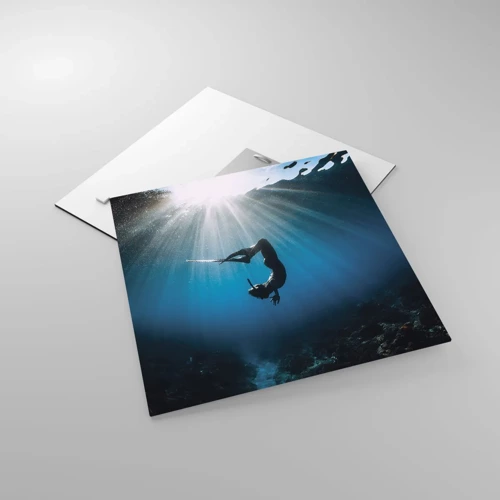 Obraz na skle - Podvodní tanec - 40x40 cm