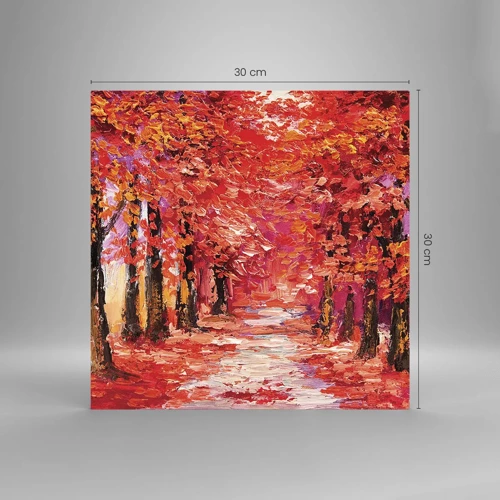 Obraz na skle - Podzimní imprese - 30x30 cm