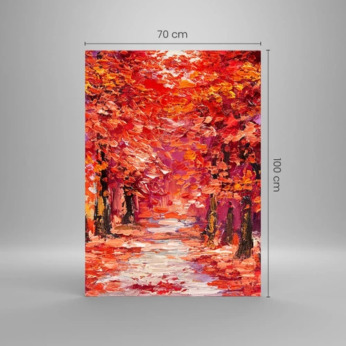 Obraz na skle - Podzimní imprese - 70x100 cm