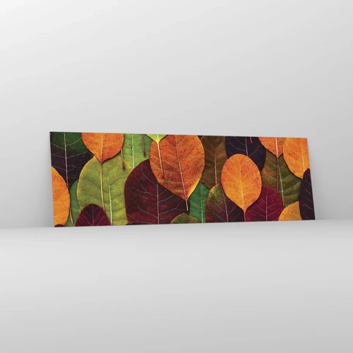 Obraz na skle - Podzimní mozaika - 160x50 cm