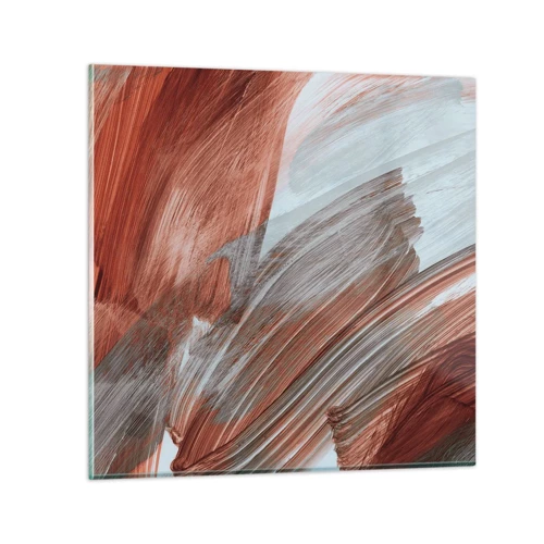 Obraz na skle - Podzimní větrná abstrakce - 40x40 cm