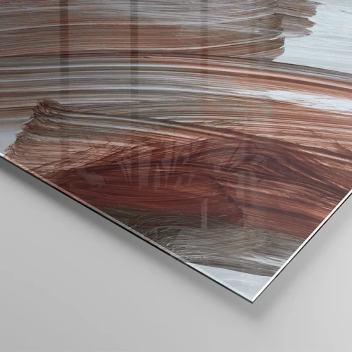 Obraz na skle - Podzimní větrná abstrakce - 60x60 cm