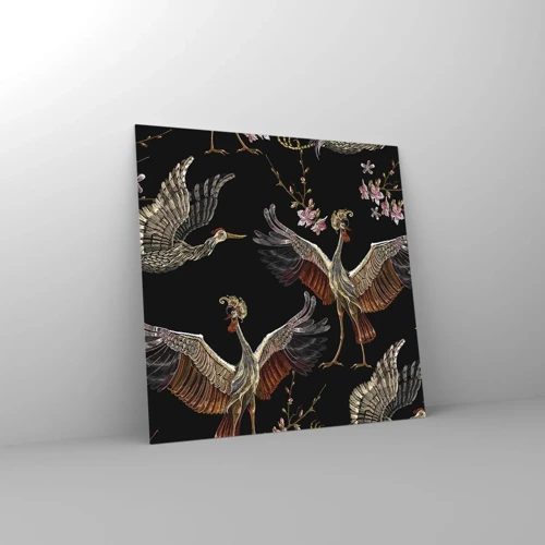 Obraz na skle - Pohádkový pták - 40x40 cm