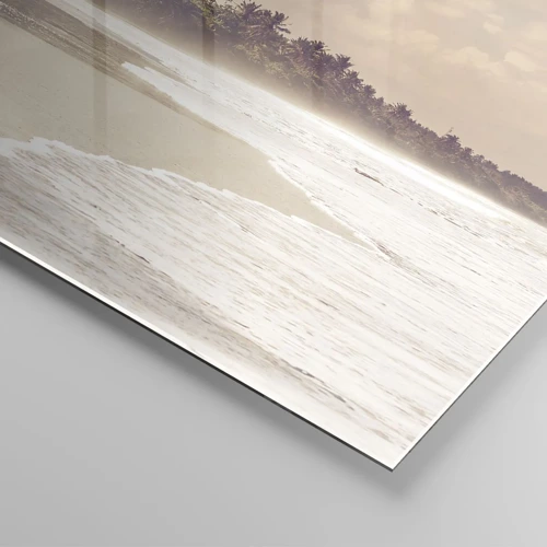 Obraz na skle - Pohlazení vln - 100x40 cm