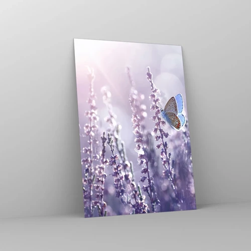 Obraz na skle - Polibek motýla - 70x100 cm