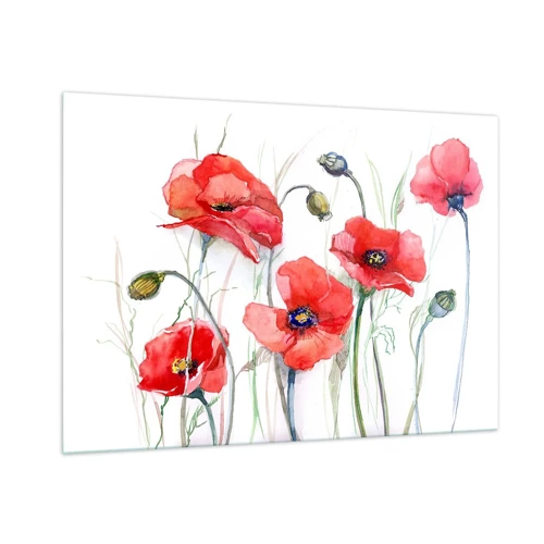 Obraz na skle - Polské květiny - 100x70 cm