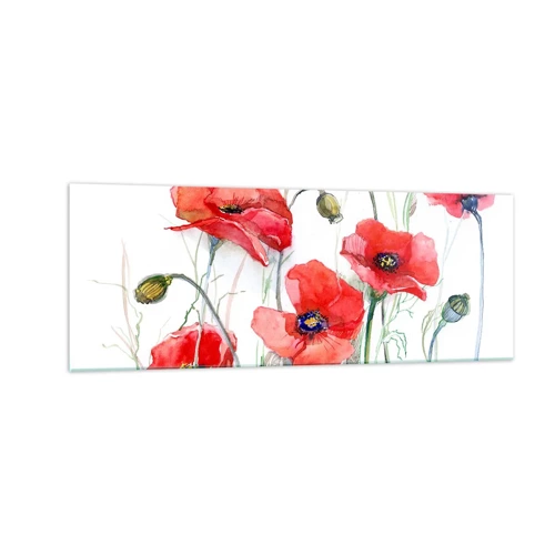 Obraz na skle - Polské květiny - 140x50 cm