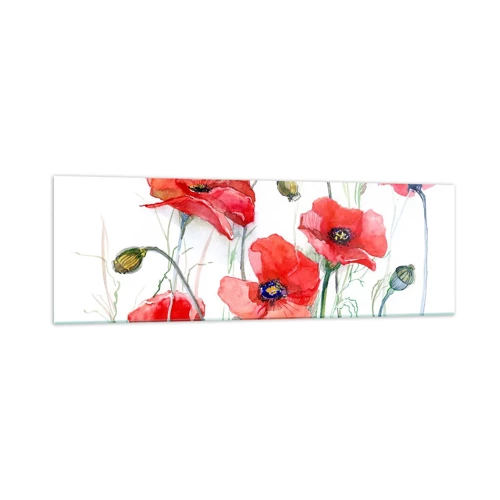 Obraz na skle - Polské květiny - 160x50 cm