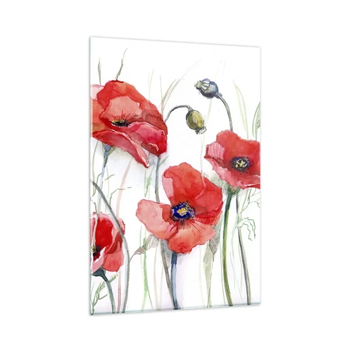 Obraz na skle - Polské květiny - 80x120 cm