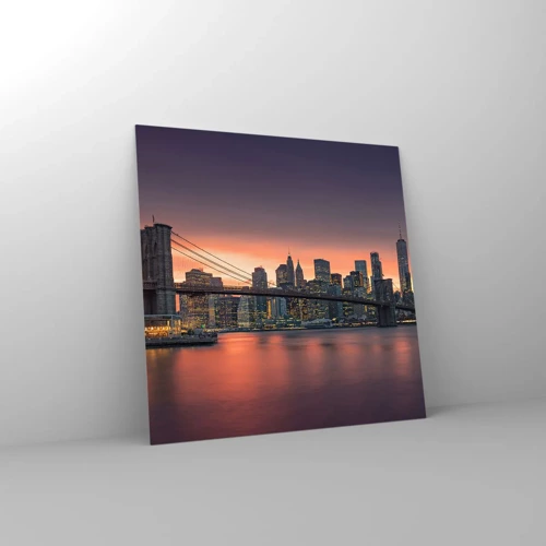 Obraz na skle - Ponořené do liliového ticha - 30x30 cm