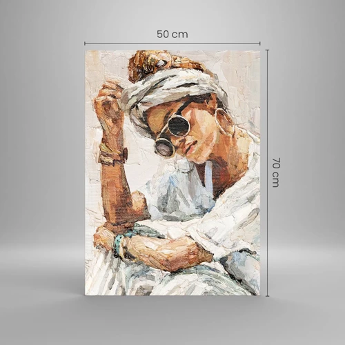 Obraz na skle - Portrét v plném slunci - 50x70 cm