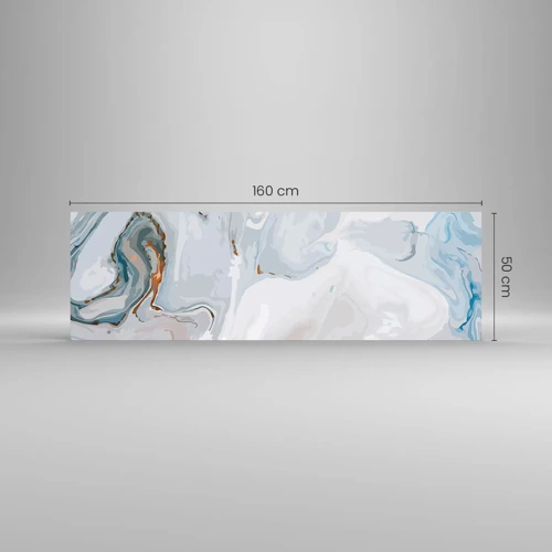 Obraz na skle - Povznesená bílá - 160x50 cm