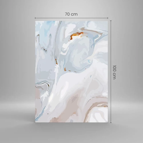 Obraz na skle - Povznesená bílá - 70x100 cm