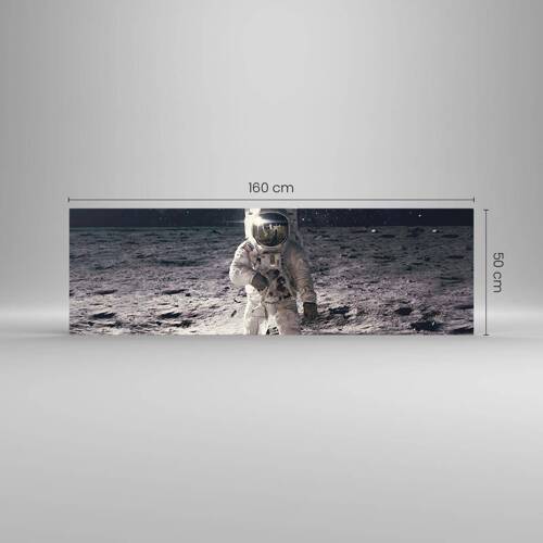 Obraz na skle - Pozdrav z Měsíce - 160x50 cm