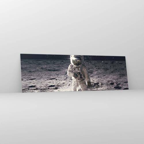 Obraz na skle - Pozdrav z Měsíce - 160x50 cm