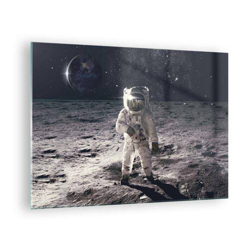 Obraz na skle - Pozdrav z Měsíce - 70x50 cm
