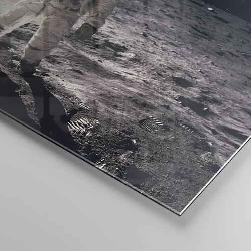 Obraz na skle - Pozdrav z Měsíce - 80x120 cm
