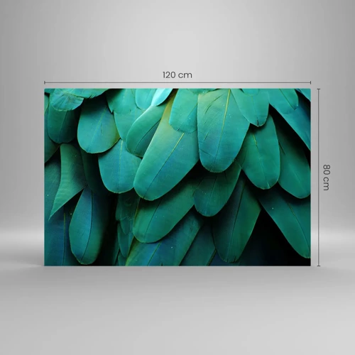 Obraz na skle - Přesnost papouščí povahy - 120x80 cm
