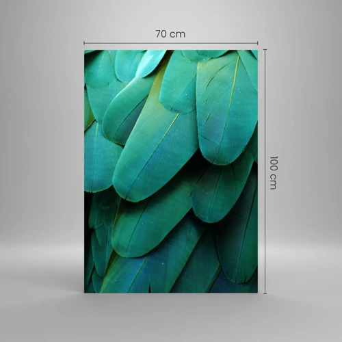 Obraz na skle - Přesnost papouščí povahy - 70x100 cm