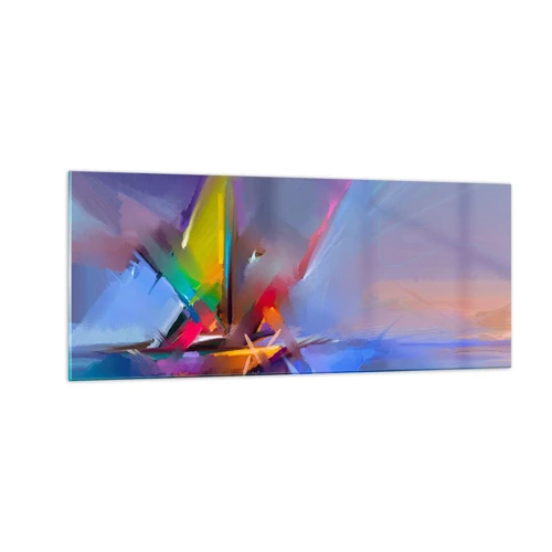 Obraz na skle - Proletěla jako pták - 100x40 cm