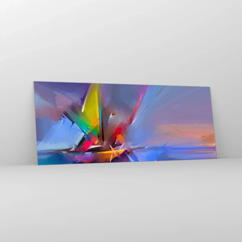 Obraz na skle - Proletěla jako pták - 100x40 cm