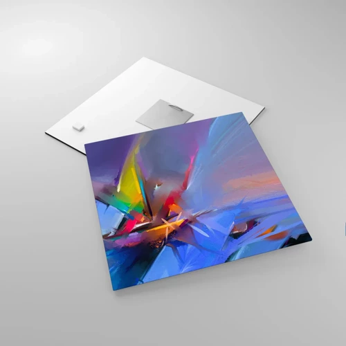 Obraz na skle - Proletěla jako pták - 30x30 cm
