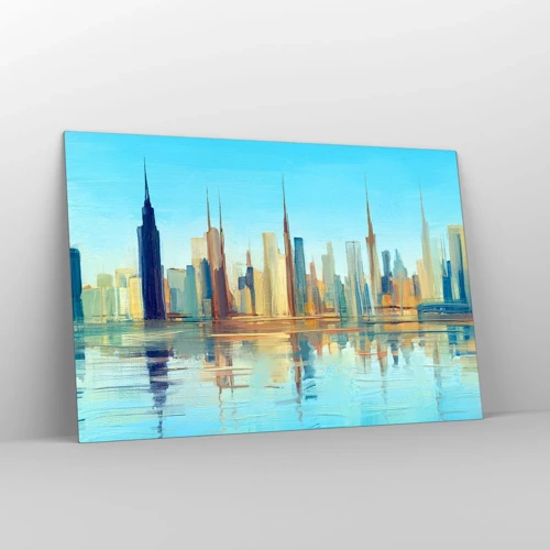 Obraz na skle - Prosluněná metropole - 120x80 cm