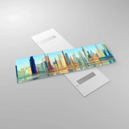 Obraz na skle - Prosluněná metropole - 160x50 cm
