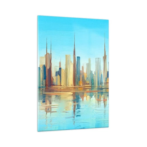 Obraz na skle - Prosluněná metropole - 70x100 cm