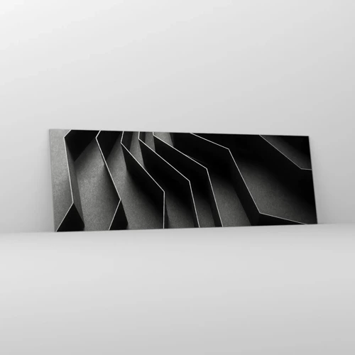 Obraz na skle - Prostorový pořádek - 90x30 cm