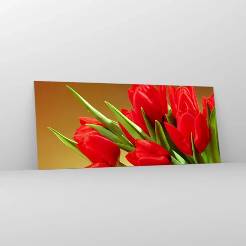 Obraz na skle - Pupen jarní radosti - 120x50 cm