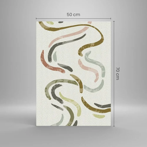 Obraz na skle - Radostný tanec abstrakce - 50x70 cm
