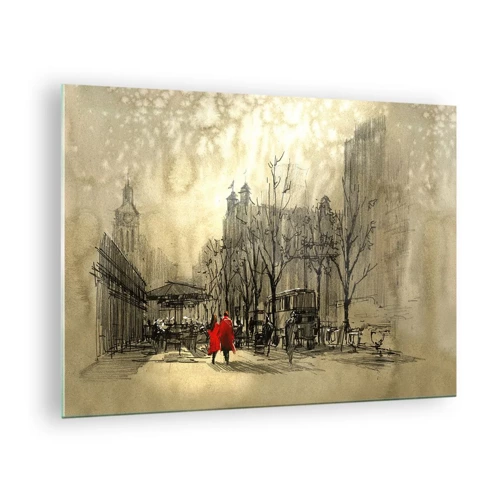 Obraz na skle - Rande v londýnské mlze  - 70x50 cm