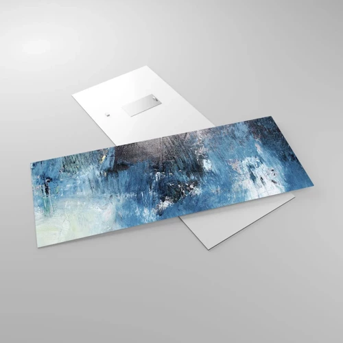 Obraz na skle - Rapsodie v modrém - 100x40 cm