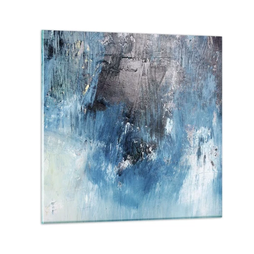 Obraz na skle - Rapsodie v modrém - 30x30 cm