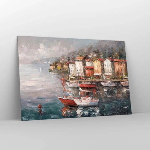 Obraz na skle - Romantický přístav - 120x80 cm