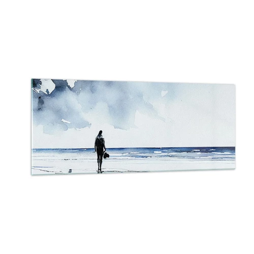 Obraz na skle - Rozhovor s mořem - 100x40 cm