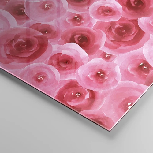 Obraz na skle - Růže dole i nahoře - 50x50 cm