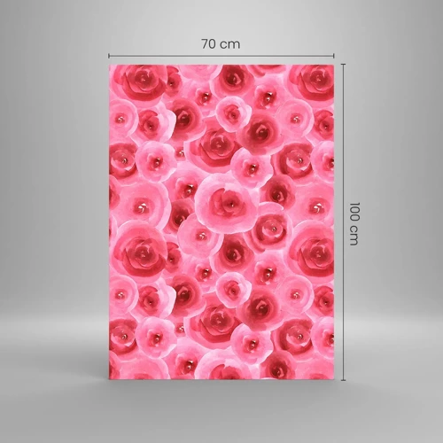 Obraz na skle - Růže dole i nahoře - 70x100 cm