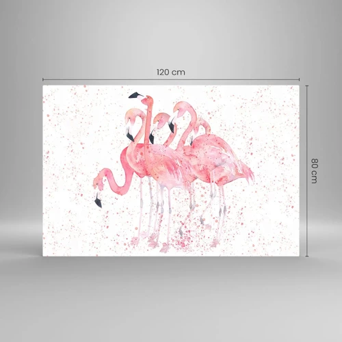 Obraz na skle - Růžový ansámbl - 120x80 cm
