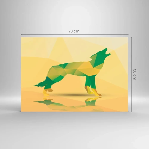 Obraz na skle - Samotný vlk - 70x50 cm