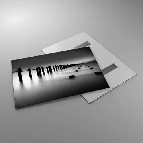 Obraz na skle - Šedá dálka v mlze - 100x70 cm
